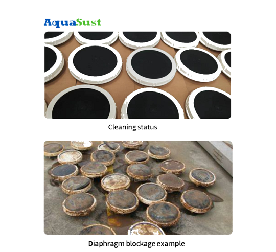 Comparison of Disc Aerators Before and After Use Comparison of Disc Aerators Before and After Use